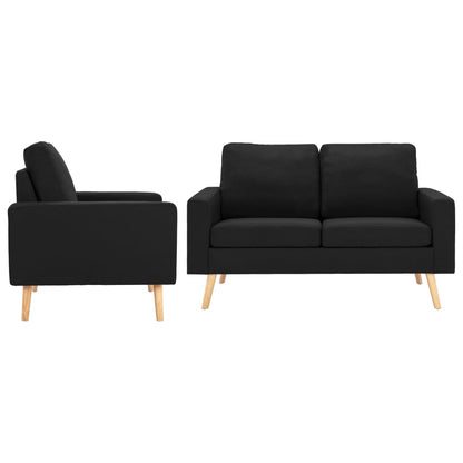Lænestol og 2-Personers Sofa Sæt Stof