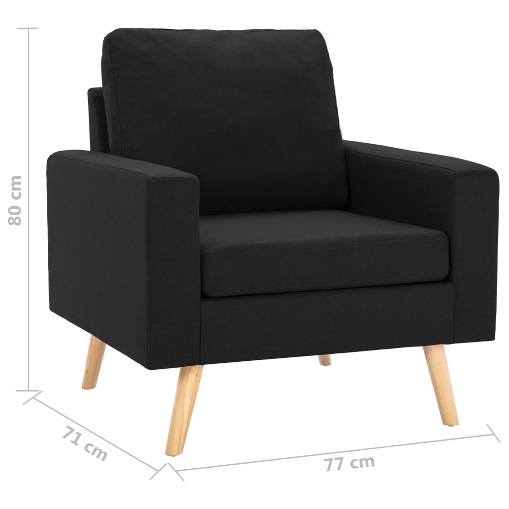 Lænestol og 2-Personers Sofa Sæt Stof
