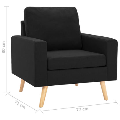 Lænestol og 2-Personers Sofa Sæt Stof