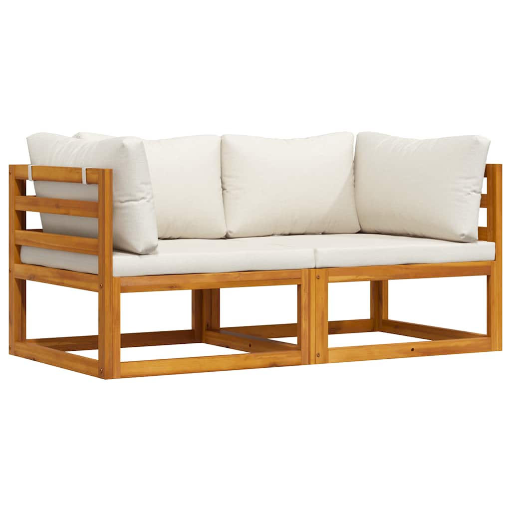 Hjørnesofa 2 Stk. Massivt Akacietræ