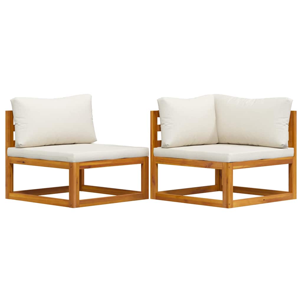 Sofasæt 2 Dele Massivt Akacietræ