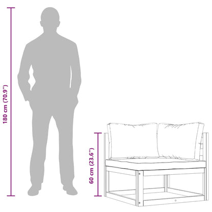 Sofasæt 2 Dele Massivt Akacietræ
