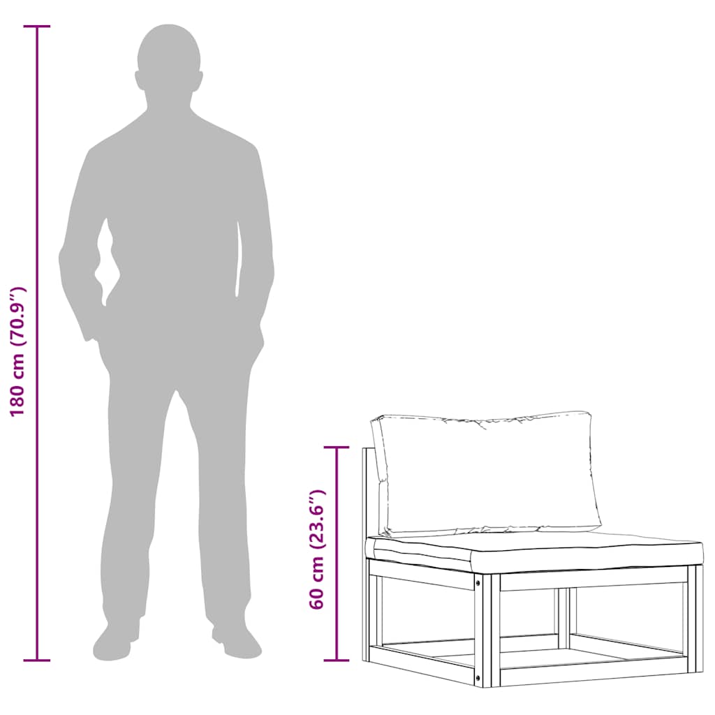 Sofasæt Med Sofabord Massivt Akacietræ