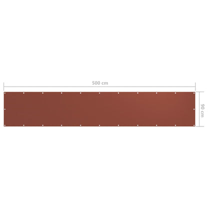 Altanafskærmning 90x500 Cm Oxfordstof Terrakotta - Billede 5
