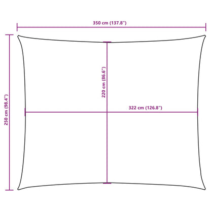 Solsejl 2,5x3,5 M Rektangulær Oxfordstof - Billede 10