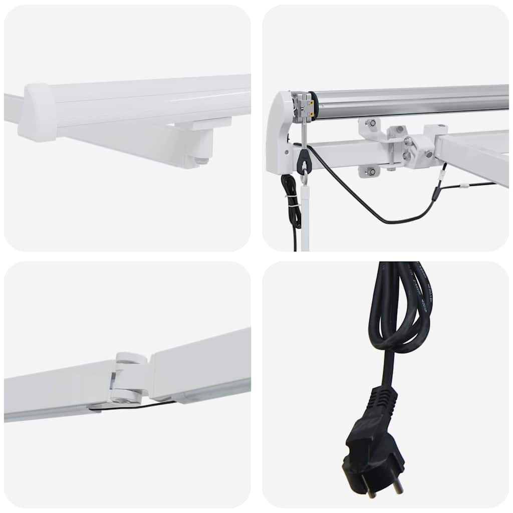 Markiseramme Med Led -strimmellys 400 × 350 Cm Aluminium - Billede 9