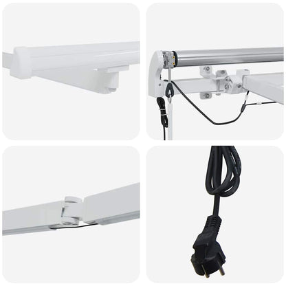 Markiseramme Med Led -strimmellys 400 × 350 Cm Aluminium - Billede 9