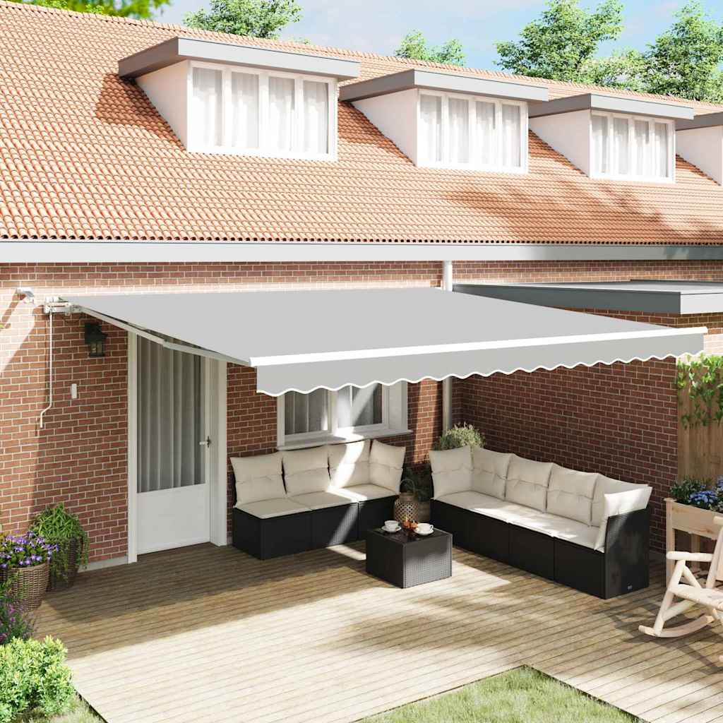 Markiseramme Med Led -strimmellys 400 × 350 Cm Aluminium - Hovedbillede