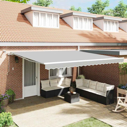 Markiseramme Med Led -strimmellys 400 × 350 Cm Aluminium - Hovedbillede