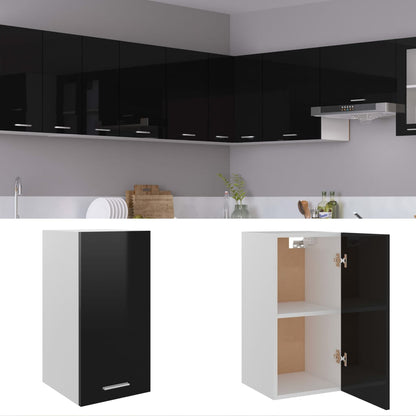 Skuffeunderskab Lyon 80X46X81,5Cm Konstrueret Træ Sort Højglans