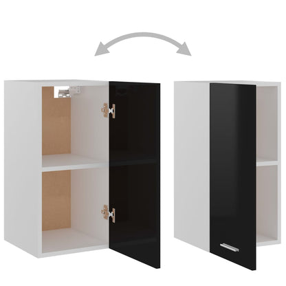 Skuffeunderskab Lyon 80X46X81,5Cm Konstrueret Træ Sort Højglans