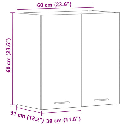 Hængeskab Lyon 60x31x60 Cm Konstrueret Træ - Billede 12