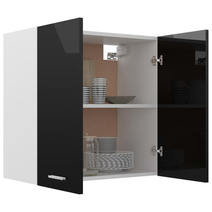 Skuffeunderskab Lyon 80X46X81,5Cm Konstrueret Træ Sort Højglans