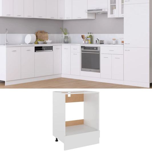 Ovnskab Riga 60X46X81,5 Cm Konstrueret Træ Hvid