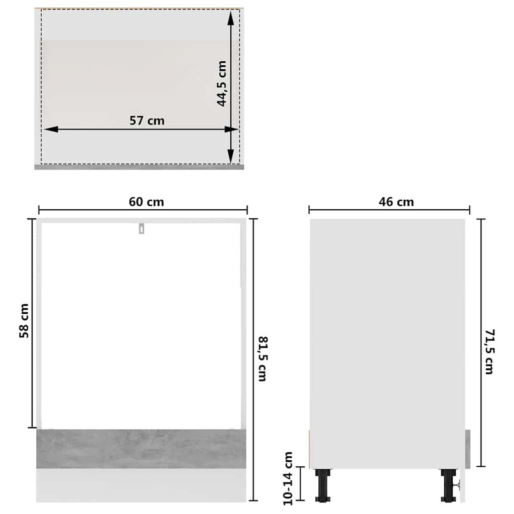 Ovnskab Riga 60x46x81,5 Cm Konstrueret Træ - Billede 9