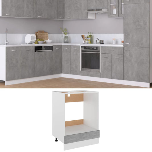 Ovnskab Riga 60X46X81,5 Cm Konstrueret Træ Betongrå