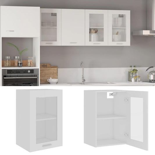 Væghængt Glasskab Lyon 40X31X60 Cm Konstrueret Træ Hvid