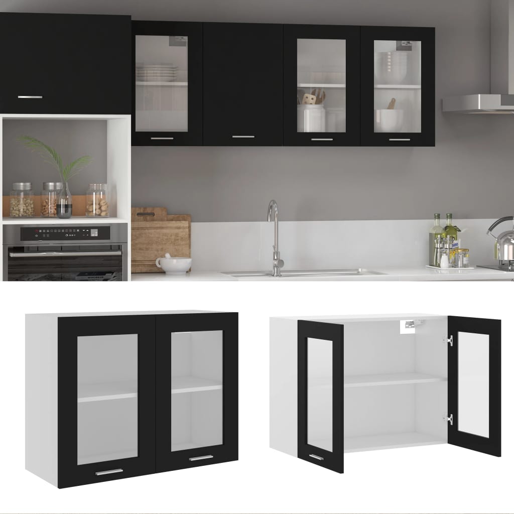 Hængende Vitrineskab Lyon 80x31x60 Cm Konstrueret Træ - Variant 802530