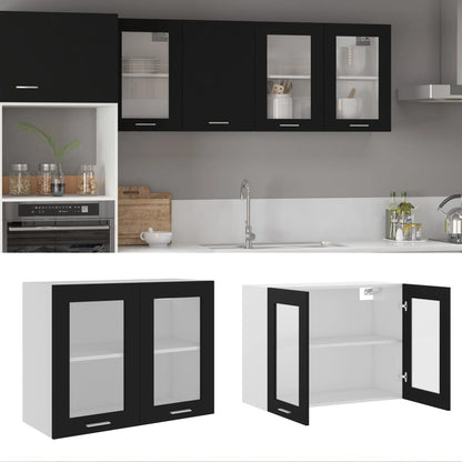 Hængende Vitrineskab Lyon 80x31x60 Cm Konstrueret Træ - Variant 802530