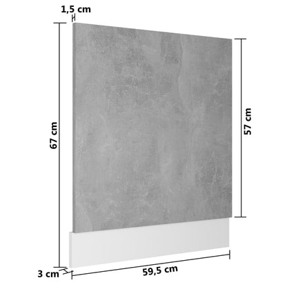 Opvaskemaskinepanel Lyon 59,5x3x67 Cm Konstrueret Træ - Billede 6