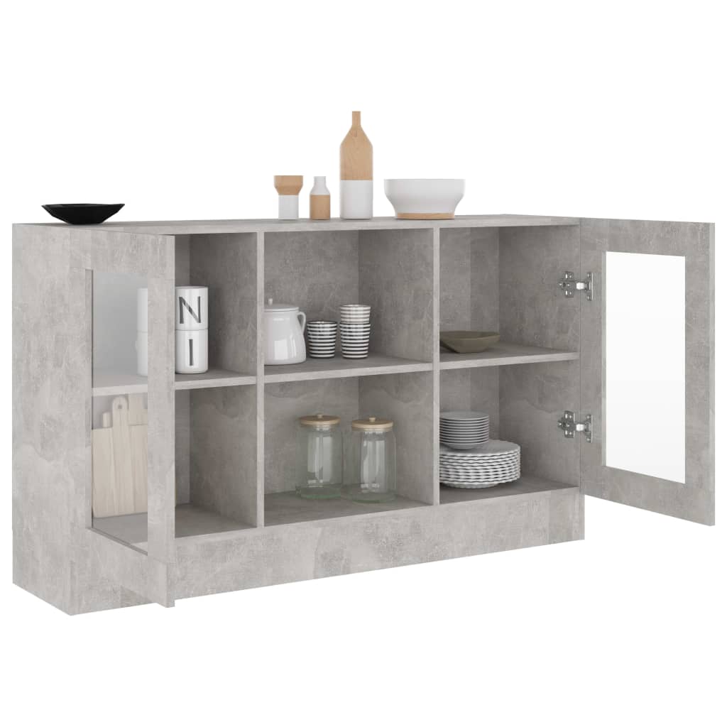Vitrineskab 120x30,5x70 Cm Konstrueret Træ - Billede 7