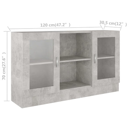 Vitrineskab 120x30,5x70 Cm Konstrueret Træ - Billede 8