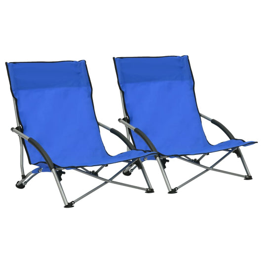 Foldbare Strandstole 2 Stk. Stof