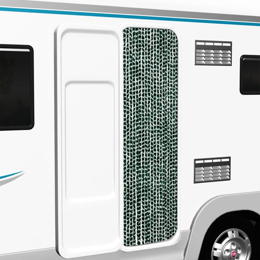 Insektgardin Chenille Grøn Og Hvid