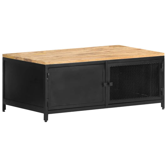 Sofabord 90X50X37 Cm Massivt Ru Mangotræ