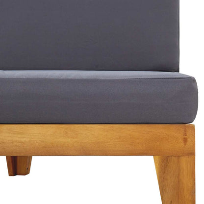 Midterdel Til Sofa Med Hynder Massivt Akacietræ