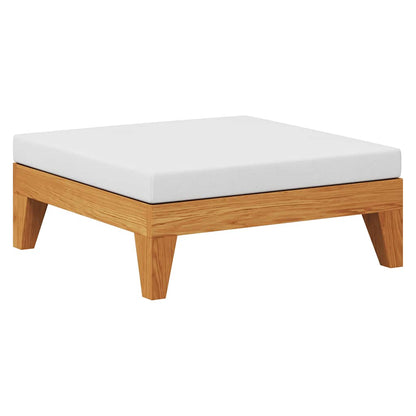Fodskammel Med Hynde Massivt Akacietræ