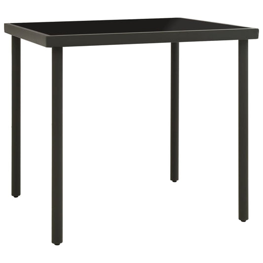 Havebord 80X80X72 Cm Glas Og Stål