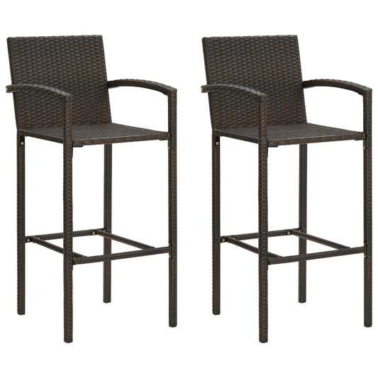 Barstole 2 Stk. Polyrattan