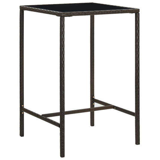 Barbord Til Haven Polyrattan Og Glas