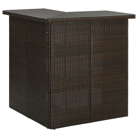 Hjørnebarbord 100X50X105 Cm Polyrattan