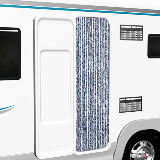 Insektgardin Chenille Blå Og Hvid