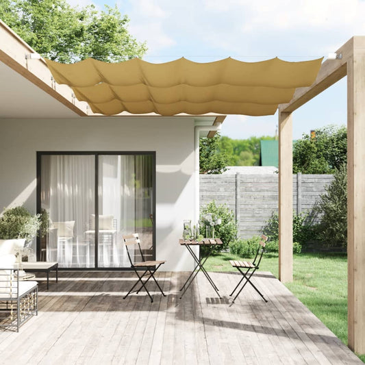 Lodret Markise Oxfordstof Beige