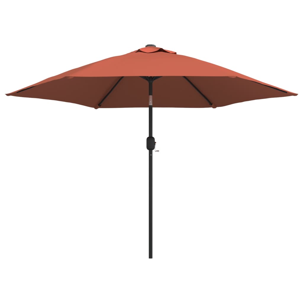 Parasol M. Led-Lys + Stålstang 300 Cm
