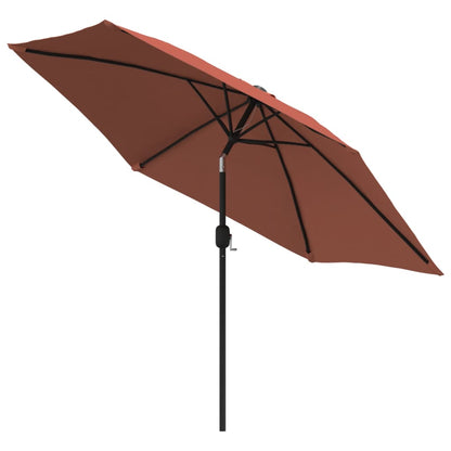 Parasol M. Led-Lys + Stålstang 300 Cm