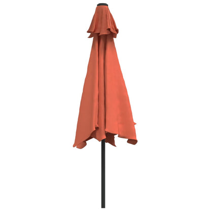 Parasol M. Led-Lys + Stålstang 300 Cm