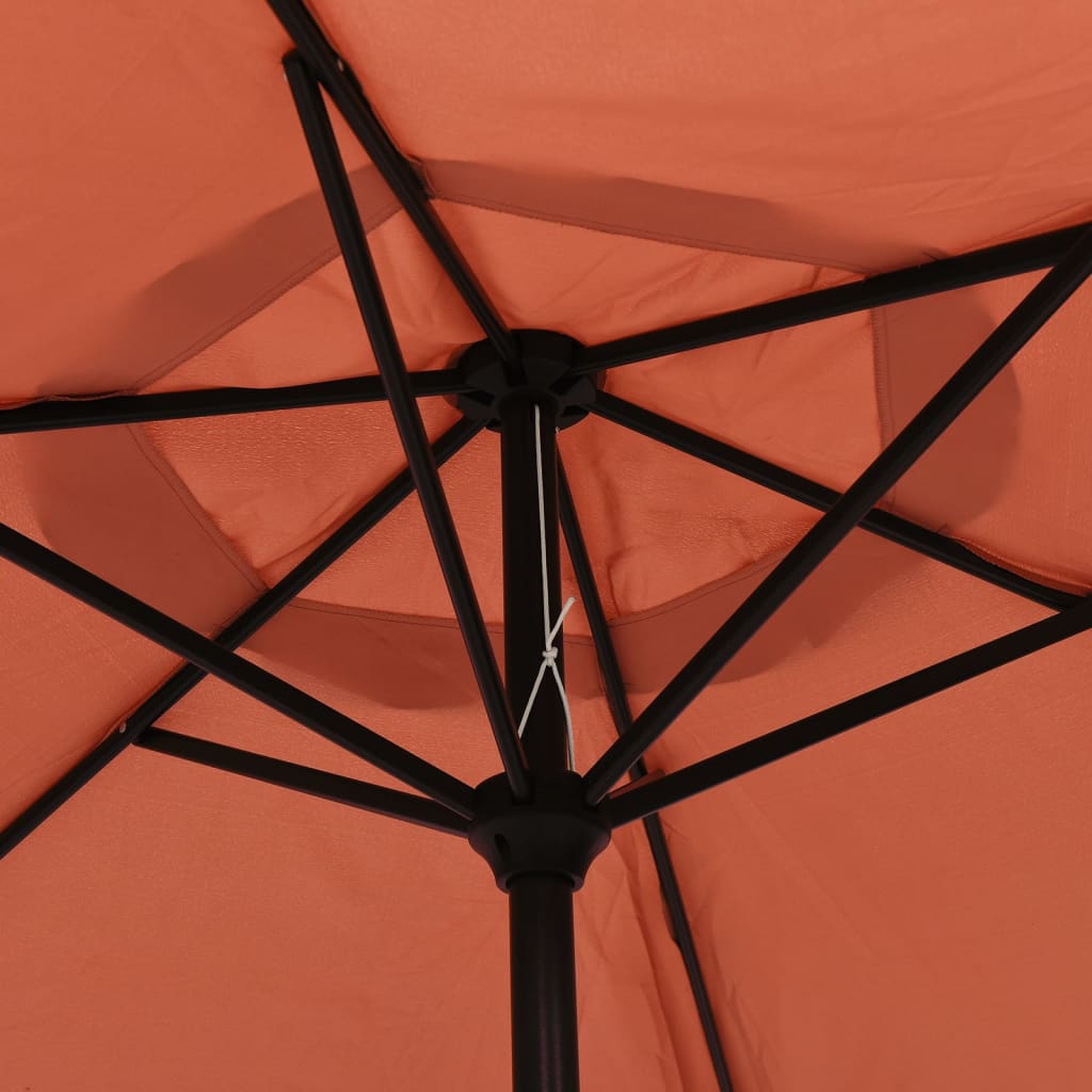 Parasol M. Led-Lys + Stålstang 300 Cm