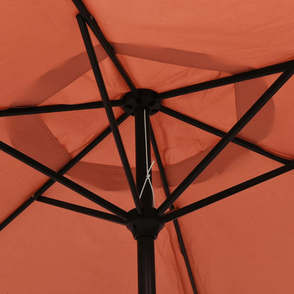 Parasol M. Led-Lys + Stålstang 300 Cm