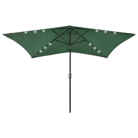 Parasol Med Led-Lys Og Stålstang 2X3 M