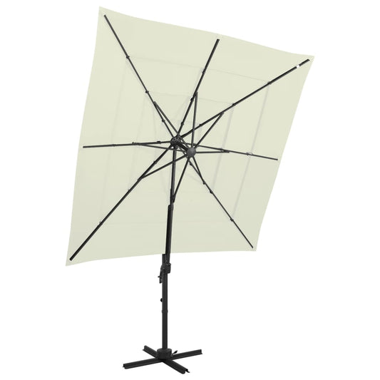 Parasol Med Aluminiumsstang 4 Niveauer 250X250 Cm