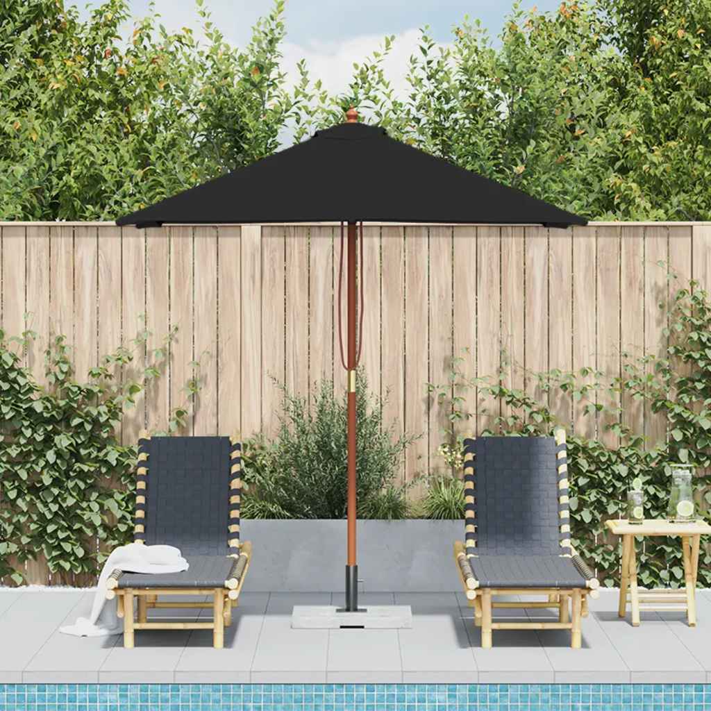 Haveparasol 150x200 Cm Træstang - Billede 3