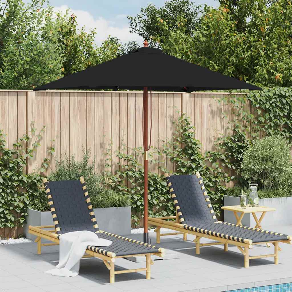 Haveparasol 150x200 Cm Træstang - Hovedbillede
