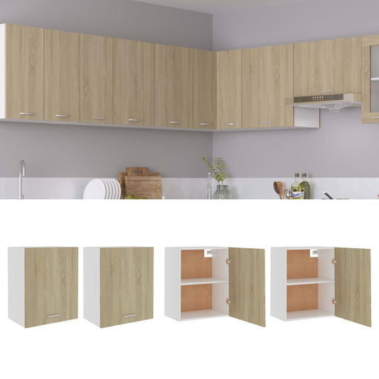 Vægskabe Lyon 2 Stk. 50X31X60 Cm Konstrueret Træ Sonoma-Eg