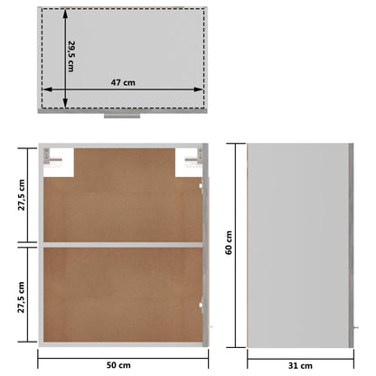 Hængeskabe 2 Stk. Lyon 50x31x60 Cm Konstrueret Træ - Billede 11