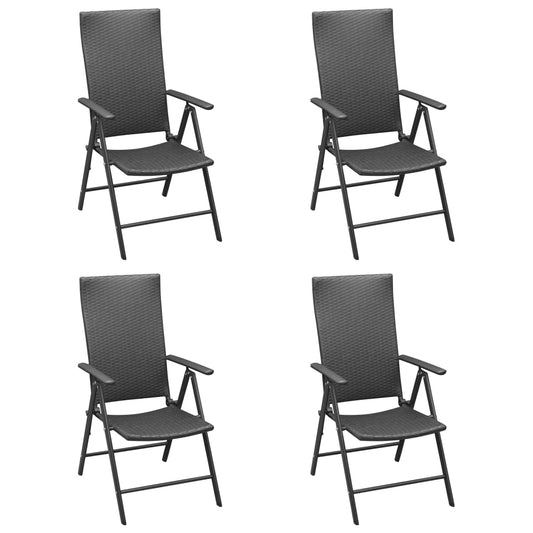 Havestole 4 Stk. Polyrattan