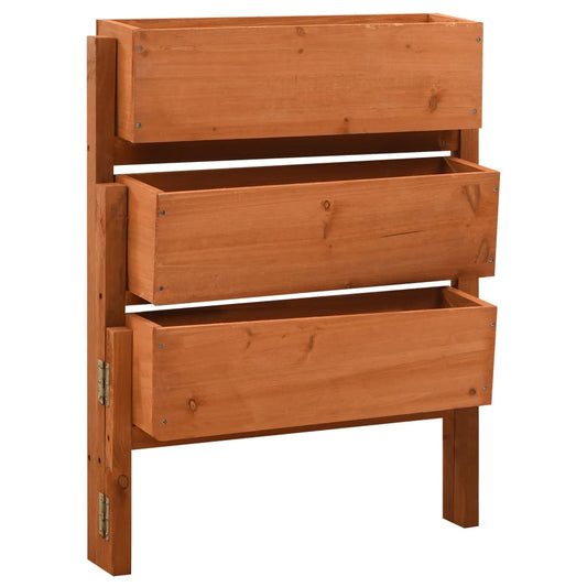 Foldbar Plantekasse 60X14X75 Cm Massivt Fyrretræ